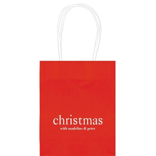 Big Word Christmas Mini Twisted Handled Bags